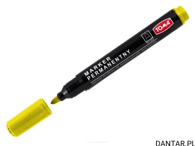Marker permamentny okrągły żółty TO-202 Toma  a1/10