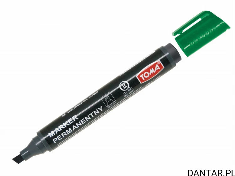 Marker permamentny napełnialny ścięty zielony TO-221 Toma a1/12 