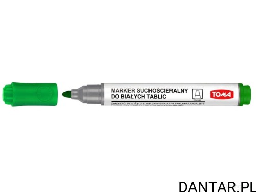 Marker suchościeralny do tablic zielony TO-266  a1/10