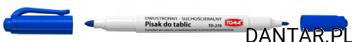 TOMA Marker do tablic dwustronny niebieski TO-270 a1/12