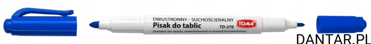 TOMA Marker do tablic dwustronny niebieski TO-270 a1/12