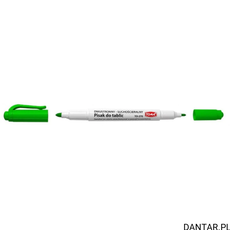 Marker do tablic dwustronny zielony TO-270 Toma a1/12