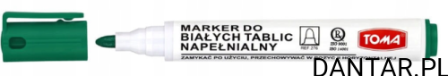 Marker suchościeralny okrągły do tablic zielony TO-276 a1/12