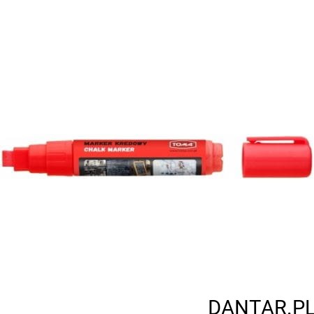 Marker kredowy płaski 8x5mm czerwony TO-291 Toma a1/10