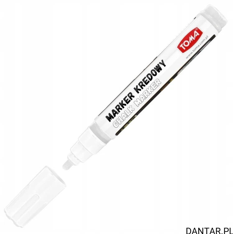 Marker kredowy okrągły 4,5mm biały TO-292 Toma a1/10