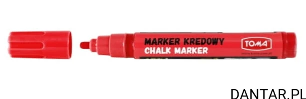 Marker kredowy okrągły 4,45mm czerwony TO-292 Toma a1/10
