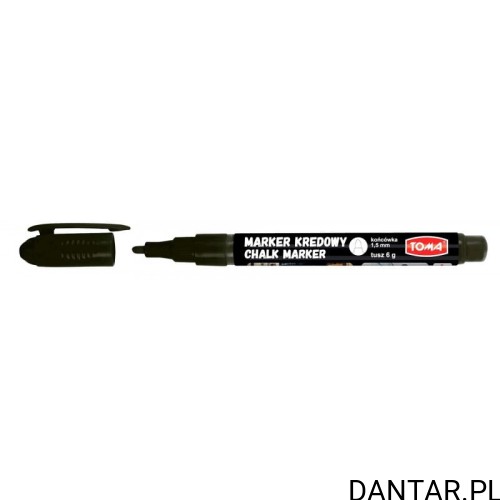 Marker kredowy okrągły 1,5mm czarny TO-293 Toma a1/10