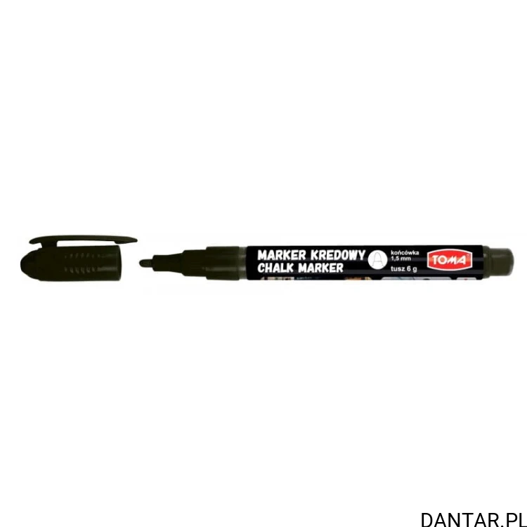 Marker kredowy okrągły 1,5mm czarny TO-293 Toma a1/10