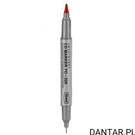 Marker dwustronny CD czerwony TO-320 Toma a1/25