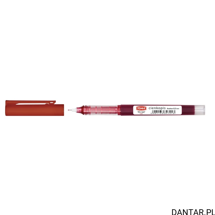 Cienkopis kapilarny 0,5mm czerwony TO-347 Toma a1/10