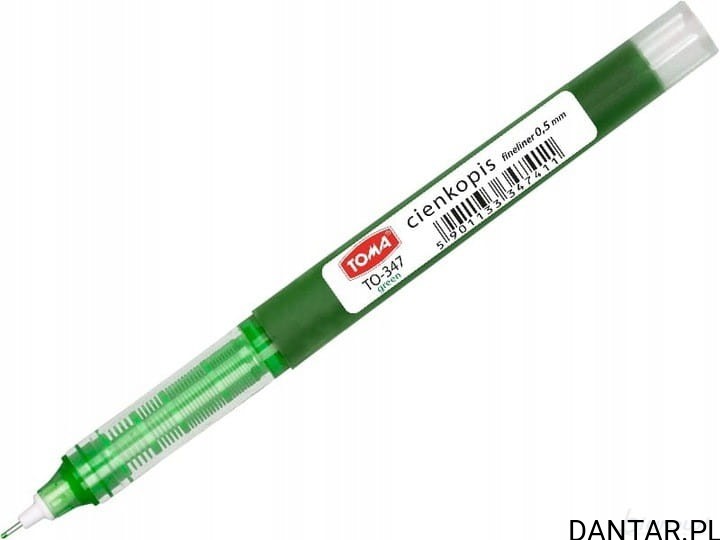 Cienkopis Toma kapilarny 0,5mm zielony TO-347 a1/10