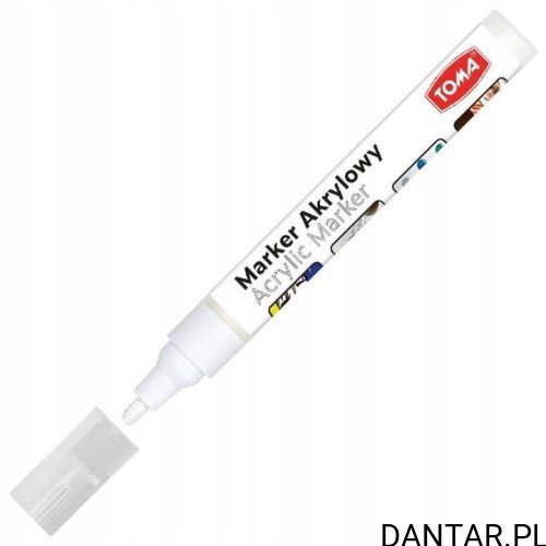 Marker akrylowy 4mm okrągły TO-402 biały a1/24