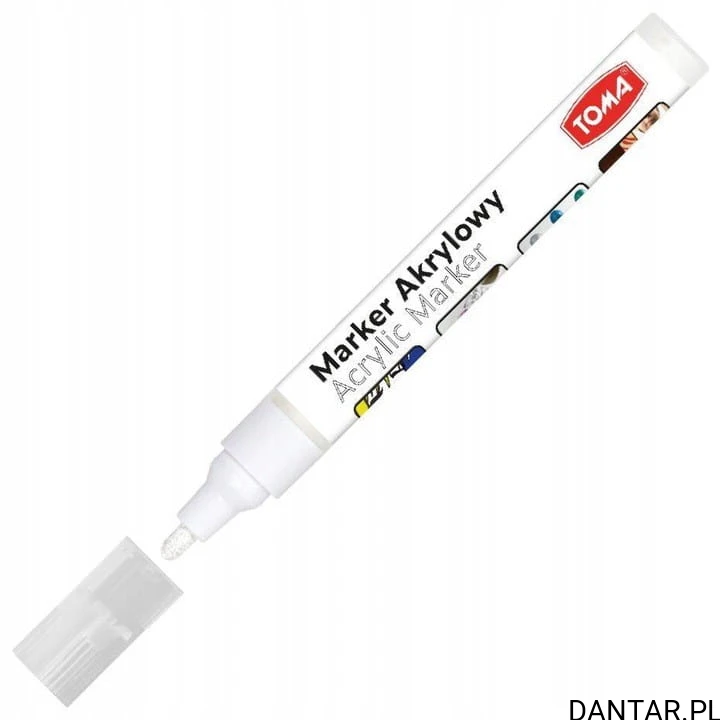 Marker akrylowy 4mm okrągły TO-402 biały a1/24