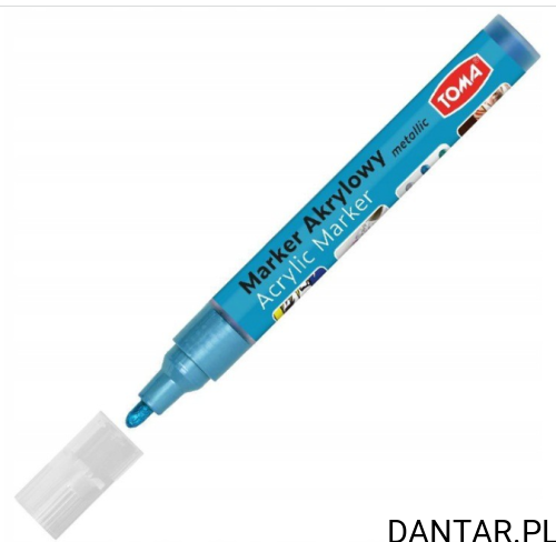 Marker akrylowy 4mm okrągły TO-402 metaliczny jasno niebieski a1/24