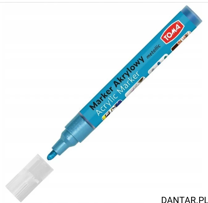 Marker akrylowy 4mm okrągły TO-402 metaliczny jasno niebieski a1/24