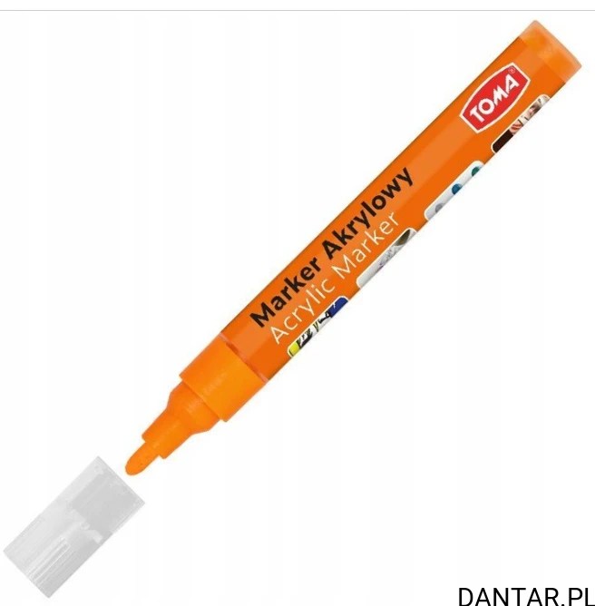 Marker akrylowy 4mm okrągły TO-402 pomarańczowy a1/24