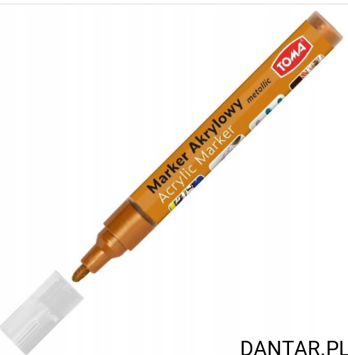 Marker akrylowy 4mm okrągły TO-402 metaliczny pomarańczowy a1/24