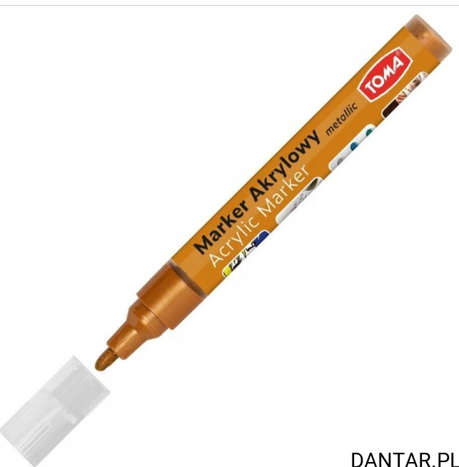 Marker akrylowy 4mm okrągły TO-402 metaliczny pomarańczowy a1/24