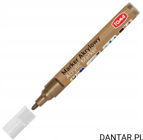 Marker akrylowy 4mm okrągły TO-402 brązowy a1/24