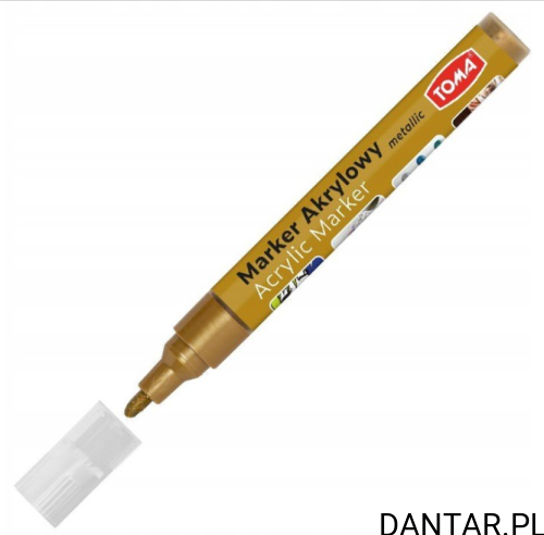 Marker akrylowy 4mm okrągły TO-402 metaliczny brązowy a1/24