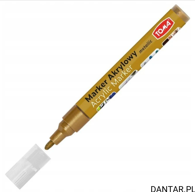 Marker akrylowy 4mm okrągły TO-402 metaliczny brązowy a1/24