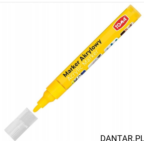 Marker akrylowy 4mm okrągły TO-402 żółty a1/24