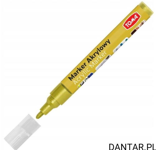 Marker akrylowy 4mm okrągły TO-402 złoty a1/24