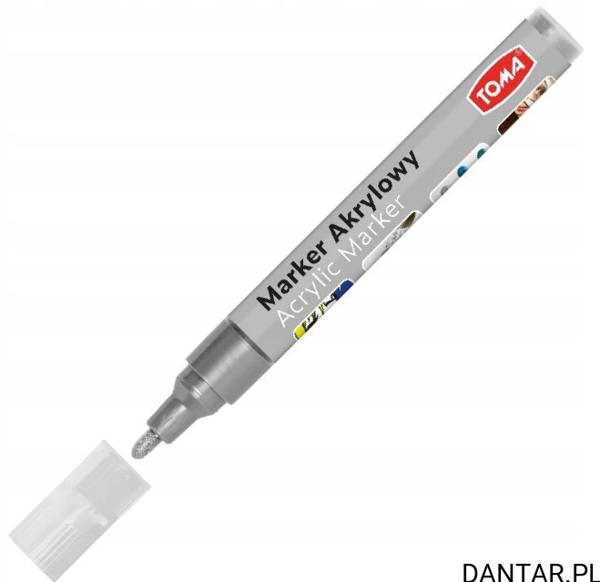Marker akrylowy 4mm okrągły TO-402 srebrny a1/24
