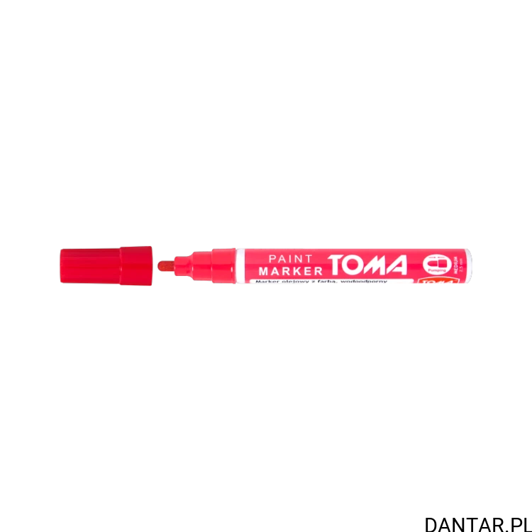 Marker olejowy okrągły 2,5mm czerwony TO-440 Toma a1/12