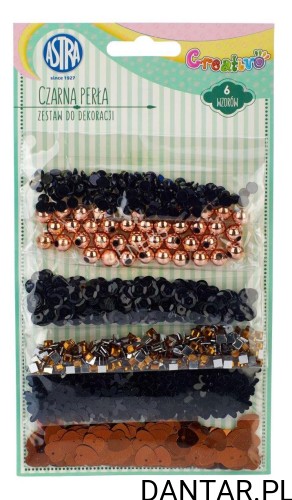 Zestaw do dekoracji Czarna Perła 6 wzorów Astra