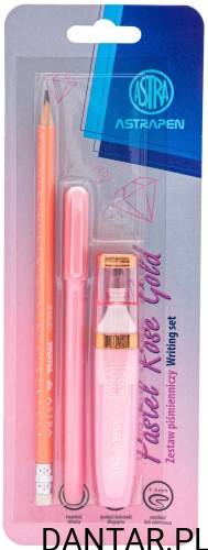 Zestaw piśmienniczy pastelowy rose gold Astrapen a3