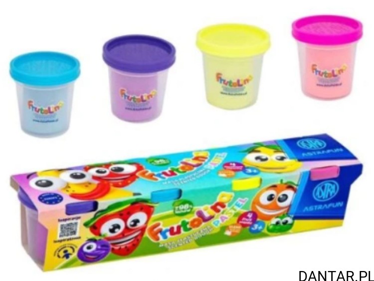Masa plastyczna Frutolina 4 kolory pastel Astra 
