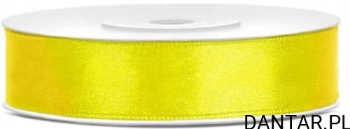 Wstążka satynowa 12mm x 25m żółta