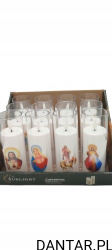 Opakowanie zbiorcze świeczek SL-812 z różnymi motywami religijnymi