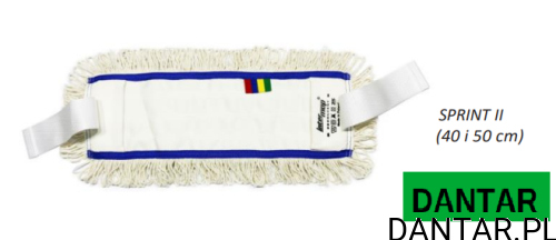 Mop 40 płaski gładki bawełniany  2 taśmy  