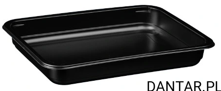 Pojemnik niedzielony czarny 900ml niski 227/178/33 W1/624DC a40/8 