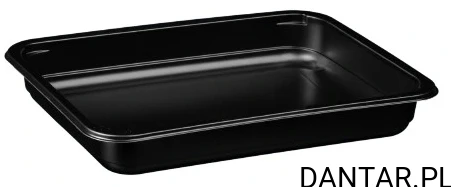 Pojemnik niedzielony czarny 900ml niski 227/178/33 W1/624DC a40/8 