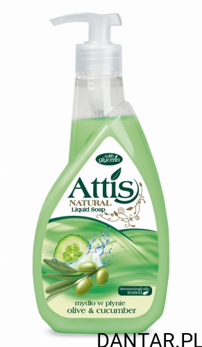 Mydło w płynie ogórek i oliwka 400ml Attis dozownik a1/10