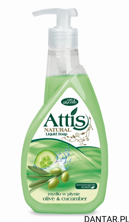 Mydło w płynie ogórek i oliwka 400ml Attis dozownik a1/10