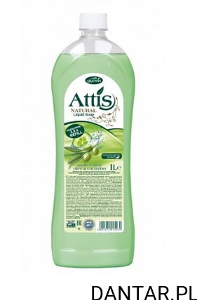 Mydło w płynie oliwka i ogórek 1l Attis zapas a1/9