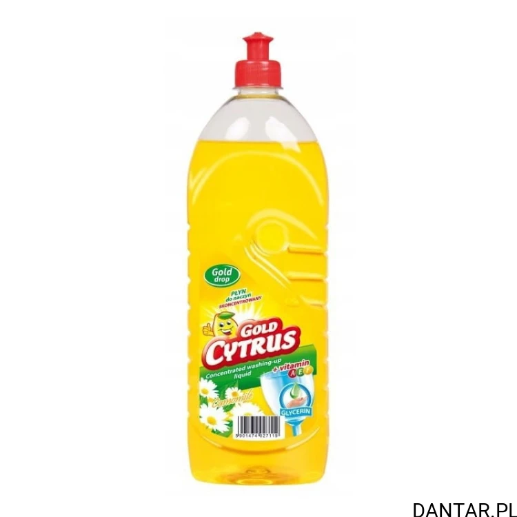 Gold Cytrus 1L płyn do myci naczyń rumianek żółty  a1/8