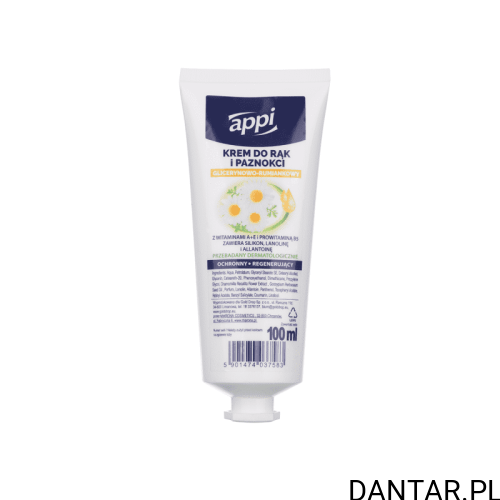 Krem do rąk  glicerynowo-rumiankowy z witaminami A+E i prowitaminą B5 Appi 100ml