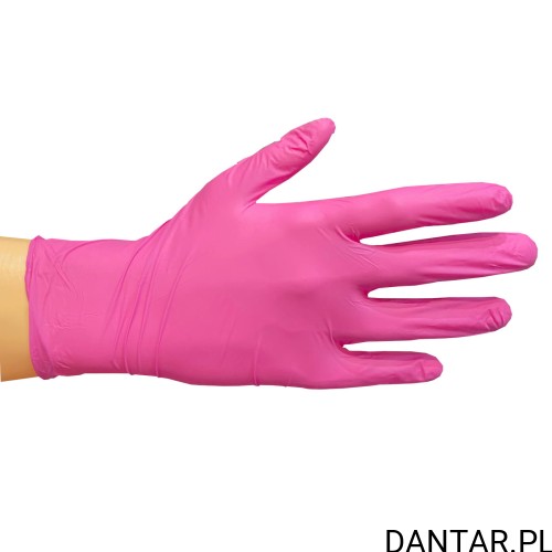 Rękawice nitrylowe L różowe niepudrowane medaSEPT a100/10