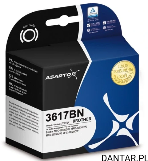 Tusz do Brother  zamiennik kompatybilny LC3617BK AS-B3617BN Asarto