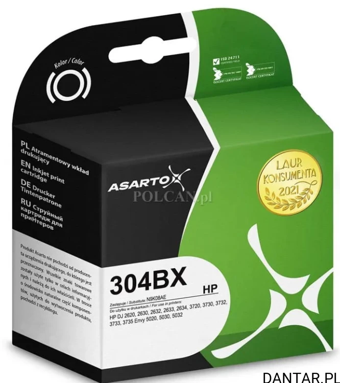 Tusz do HP 304XL N9K08AE BK Asarto czarny 450 str