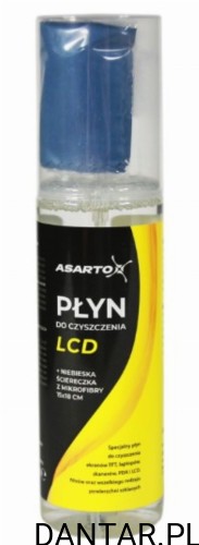 Płyn do czyszczenia LCD 125ml+ściereczka 15x18 Asarto