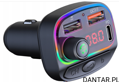 Ładowarka samochodowa z tunerem radiowym QC3.0 = PD18W C14