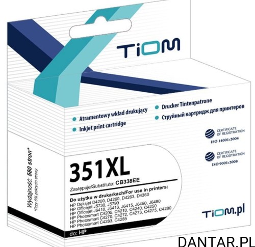 Tusz do HP zamiennik kompatybilny 351 XL  Ti-H351XL Tiom