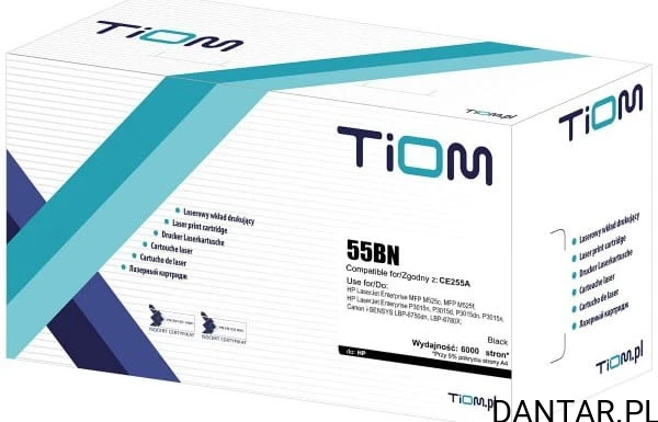 Toner do HP kompatybilny zamiennik 255BN | CE255A | 6000 str. | black | TI-LH255AN Tiom