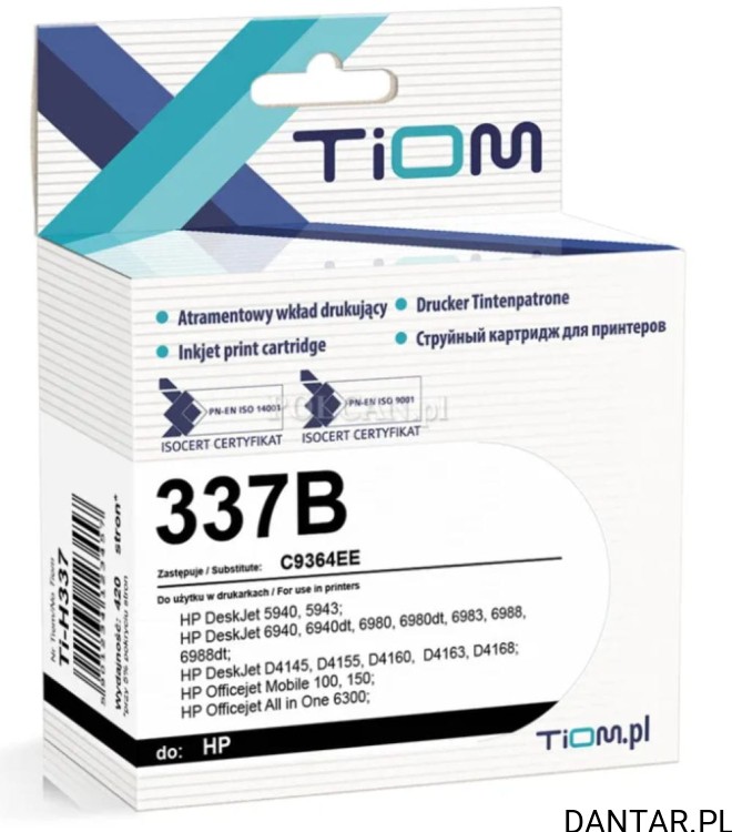 Tusz do HP zamiennik kompatybilny 337B czarny TI-H337 Tiom